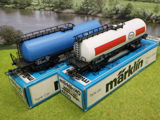 Märklin H0 2x Kesselwagen Aral + Esso mit OVP (QN) D0658