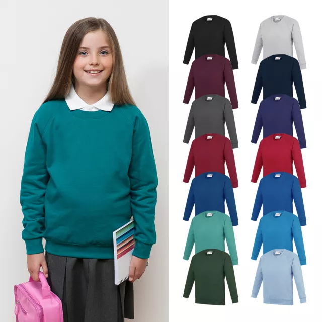 AWDis Academy Felpa Raglan Per Bambini AC001J - Maglione Per Bambina
