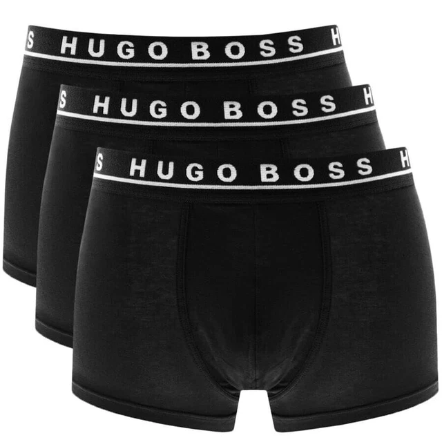 Boxer da uomo HUGO BOSS confezione da 3 logo Eagle bauli da uomo neri GRANDI