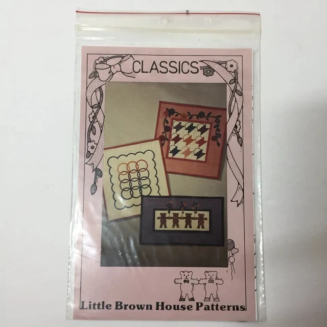CLASSICS NO SEW Applique Quilt Pattern Little Brown House 12.99 PicClick