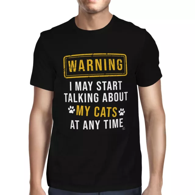 1T-shirt da uomo Warning: I May Start Talking About My Cat