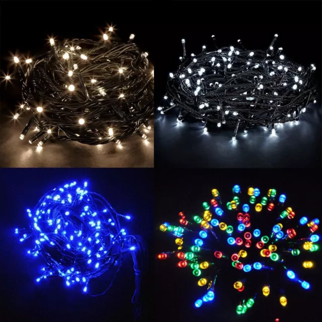 Luces de hadas de Navidad de voltaje seguro 50M + 5M 500 LED para exteriores cálidas/frías/azules/múltiples