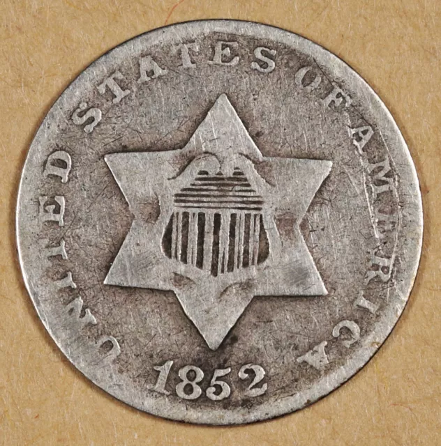 1852 Three Cent Silver.  Good.  191970