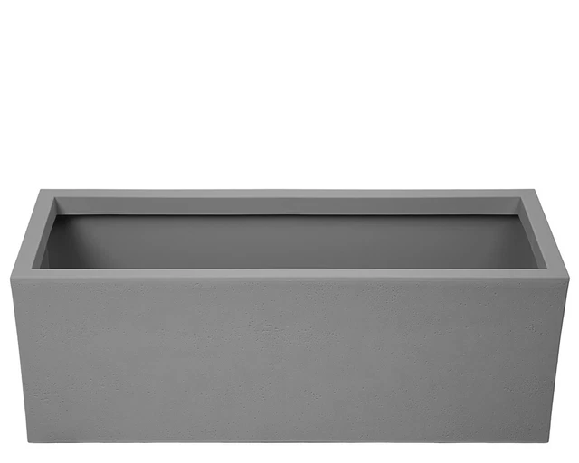 Ondis24 Pflanzkübel Set Vulkan – 100+40 Liter, Mit Wasserspeicher, Stapelbar (anthrazit)