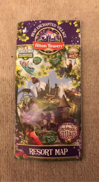 Alton Towers Theme park Map 2015 (Brand New) 