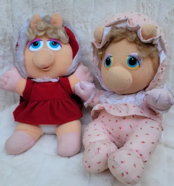 VTG 1984 Miss Piggy Baby Muppet Babies Hasbro Henson Plush Pampers