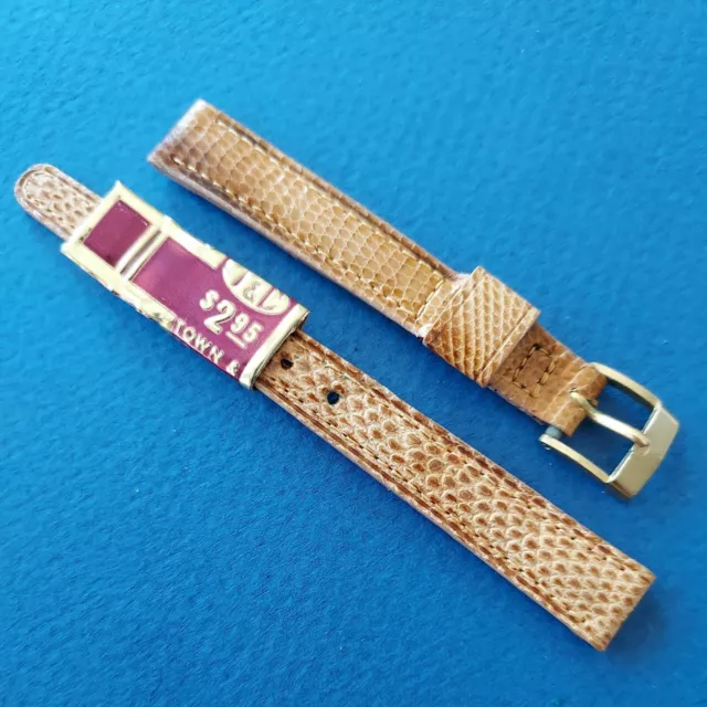 Vintage 1950's Town & Country Woman's Lizard Leather Watch Strap 7/16 Lug NOS