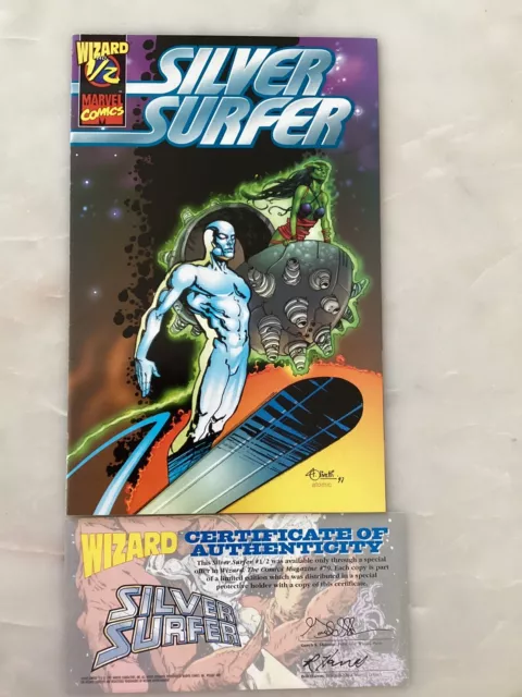 Silver Surfer #1/2 Wizard |Marvel Comics| 1997|  w/COA