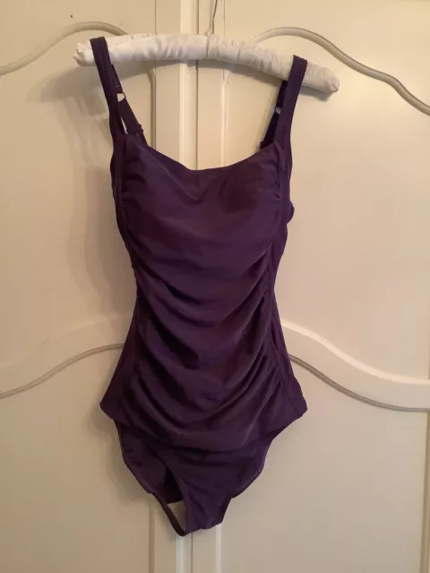 Magisculpt, Nwot!! Blackberry Ruched Tummy Control Swimming Costume Size Uk 16,