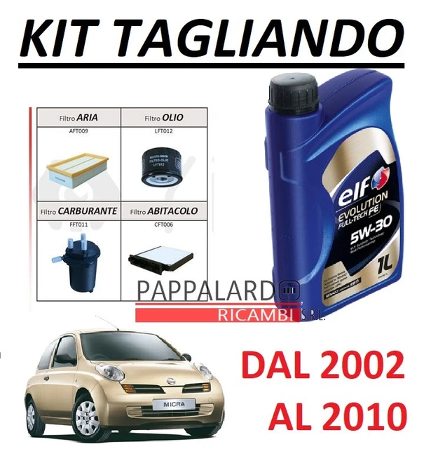 Kit Tagliando Per Renault Megane III 1.5 DCi 81KW 110CV – 4 Filtri + 5 Litri Olio Motore Specifico
