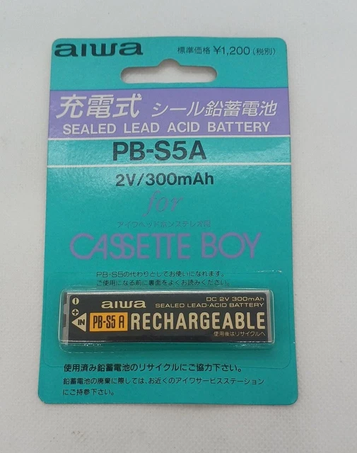 USB-C Rechargeable 750mAh Battery For Aiwa HS-JX HS-PX HS-RL HS-JL HS-RX Cassette Players (PB-3/PB-4/PB-4S)