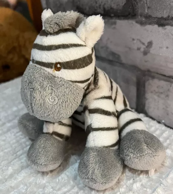 Suki Jungle Friends Zooma Zebra Cuddly Rattle Tag 6" Soft Toy 3