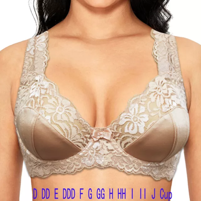 Big Breasts Plus Size Ladies Bras Padded Underwire Brassiere Wide