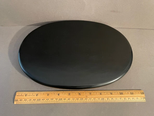 Black Lacquer Lacquerware Oval Footed Tray Display Stand