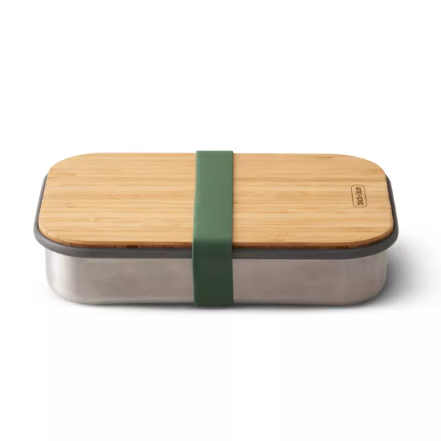 BLACK+BLUM Sandwichbox Edelstahl Bambus 22 x 15 x 5 cm olive