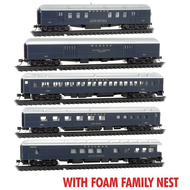 MICROTRAINS 99302211 WABASH Cannonball Heavyweight Passenger Car Set N