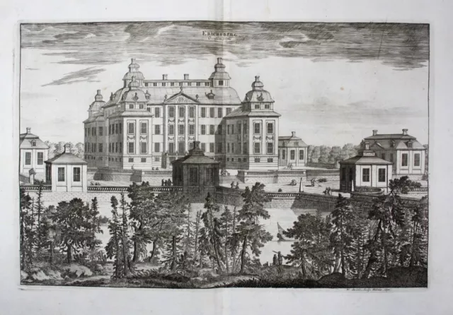 1710 - Ericsberg slott Katrineholm Södermanland Kupferstich Dahlberg engraving