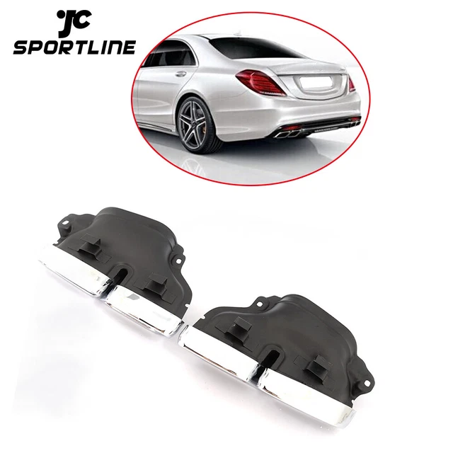 CS Chrome Exhaust Tips For Mercedes-Benz C-Class W204 (C250, C300, C350, C63) - A-Style Rear Outlets