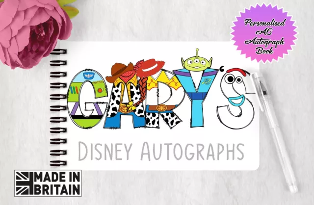 Personalised Disney Autograph Book Toy Story Any Name Disneyland Autograph