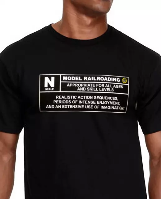 N Scale Model Rairoading - Rated Fun For Everyone! - 100% Cotton T-Shirt