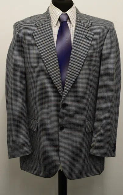 Ms5276 St Michael M&S Men's Blue Mi Wool Blazer Jacket Size 40L Uk