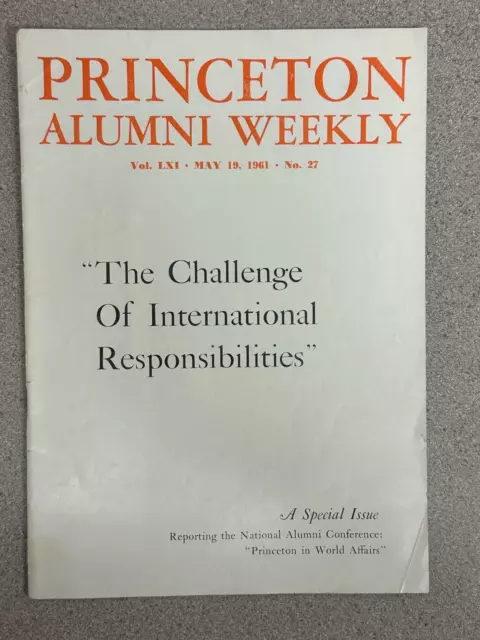 Princeton University Alumni Magazine NJ World Affairs Special Issue 5/19/68