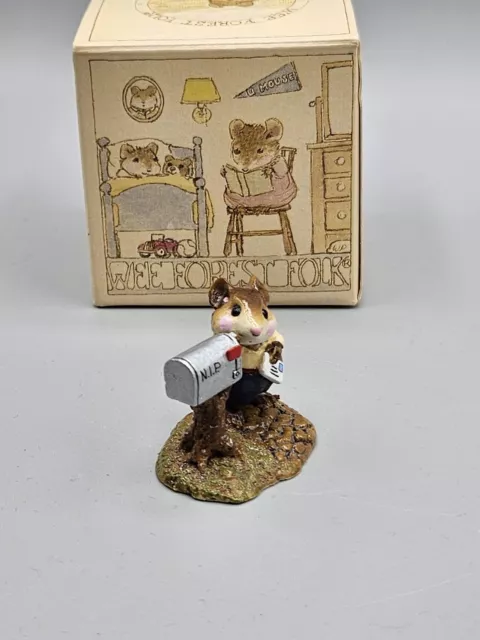 Wee Forest Folk  Pen Pal Mousey M 114 1984 Retired Rare W/Box