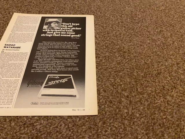 Jbf42 Advert 11X8 Jerry Reed Uses Gibson Guitar Strings