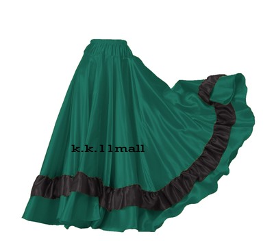 Hunter Gypsy Cerceau Hunter Vert Ventre Tenue de Danse Satin Style Tribal Rock Jupe S33 