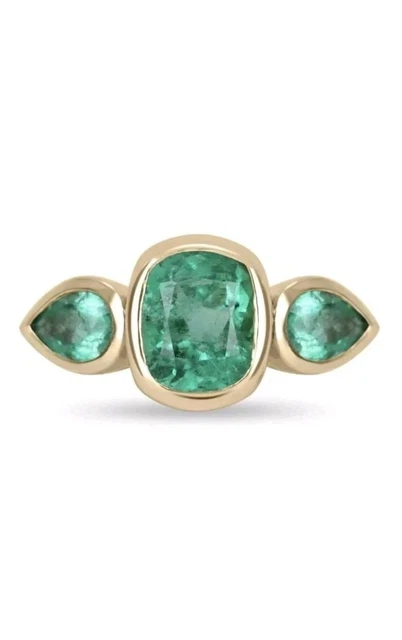 Bague En Argent 925 Avec émeraude Naturelle De Colombie - Taille US 5.75 - Neuf Sans Boîte