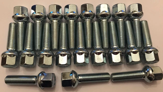 thumbnail image 2 of 10x BIMECC M12x1.5 Alloy Wheel Bolts 80mm Long / 55mm Thread For Mercedes - 60 Degree Taper 2 of 6