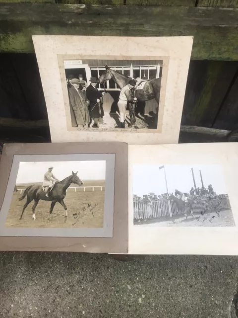 Vintage HORSE RACING PHOTO'S rare Galway races 1930's Irish Times Press jockey