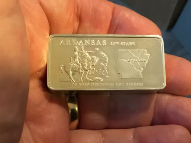 United States Silver Ingot Collection-STERLING SILVER 2500 Grains Arkansas, WOW!