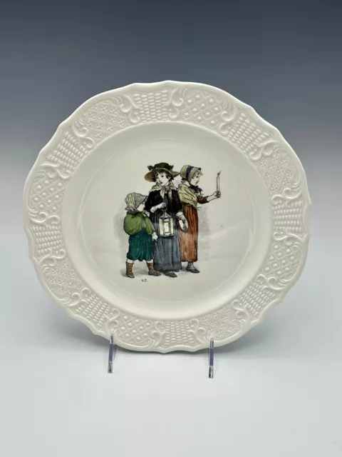 Kate Greenaway ALMANACK Plate Hand-Colored Lithograph NOVEMBER
