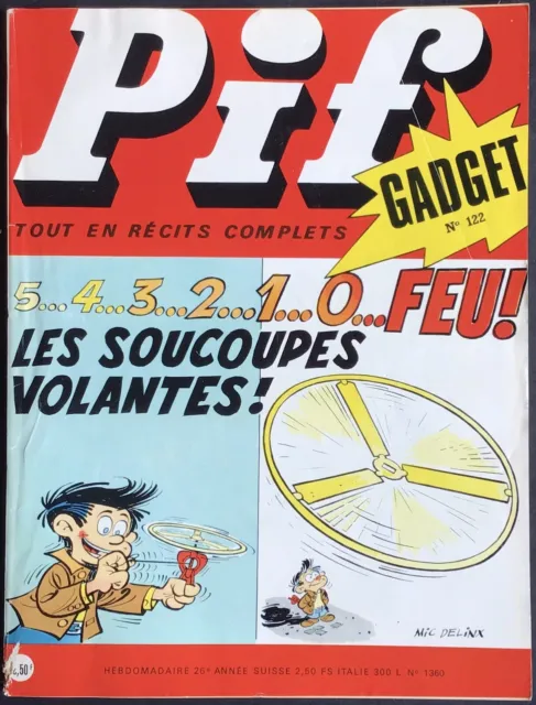 PIF GADGET n°122 (Vaillant n°1360) juin 1971 État correct sans Gadget