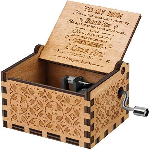 You are My Sunshine Music Box Wood Personalizable Music Small Daughter to Mom