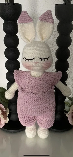 Amigurumi schlafender Hase Ca. 33 cm 🌸 Handmade Geschenke 🌸