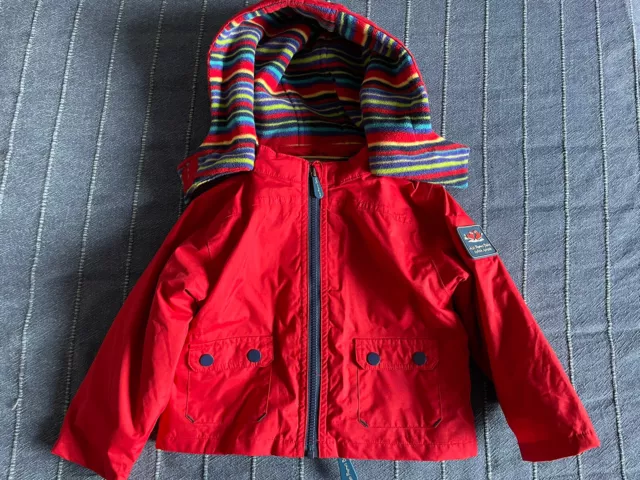 CHAQUETA ABRIGO JOJO MAMAN BEBE 6-12m 4 en 1 impermeable y forrada de lana precio de venta sugerido por el fabricante £ 65 Nueva