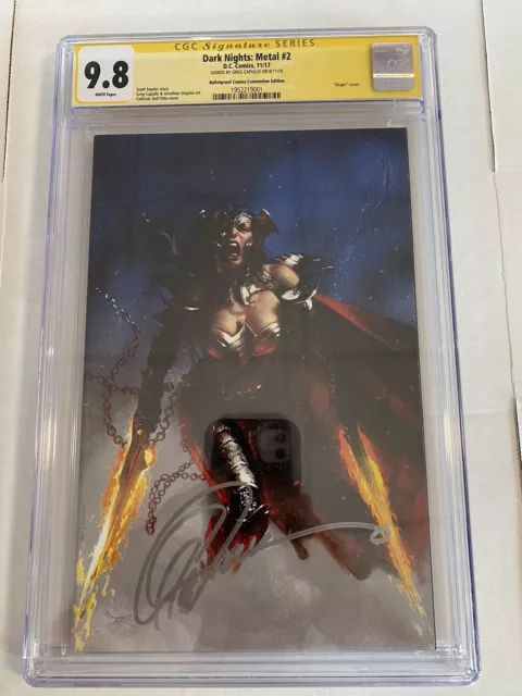 Dark Knights Metal #2 Variant Auto Cover DC Comic Book 2017 9.8 CGC Graded PJ1