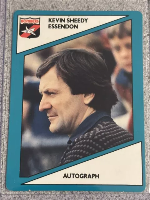 1988 VFL SCANLENS Kevin Sheedy Essendon Bombers- Excellent ❤️🖤