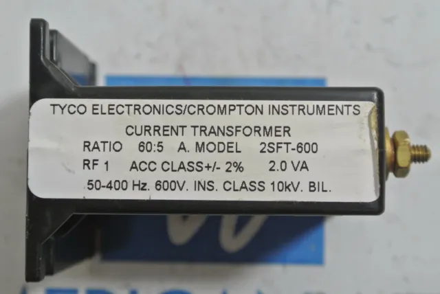 Tyco Electronics Crompton Instruments Current Transformer 60:5A MODEL 2SFT-600 3