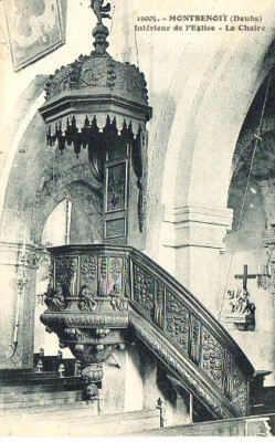 CPA 25 MONTBENOIT interieur de l'eglise  la chaire
