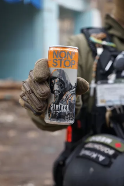 NONSTOP Stalker 2 Energy Drink 250ml Ukrainehilfe Support Volunteers H.I.C.