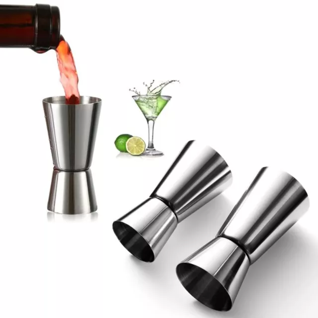 2 Pcs Resuable Cocktail Measuring Cups Spirit Measure Jigger  Home