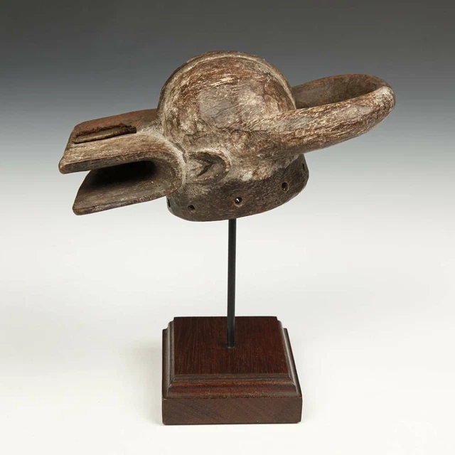 Passport Mask Carved Wood Pigment Chamba People Nigeria West Africa 20Th C. 3
