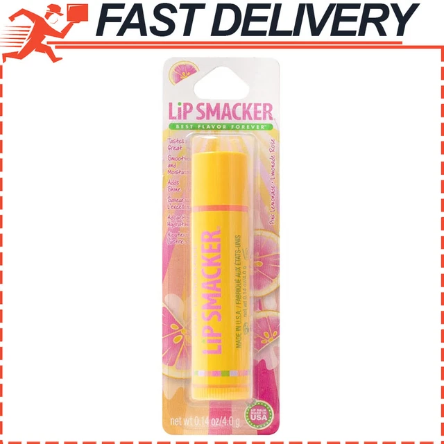 Lip Smacker Moisturizing Flavored Lip Balm, Pink Lemonade Flavor, Clear, 0.14 oz