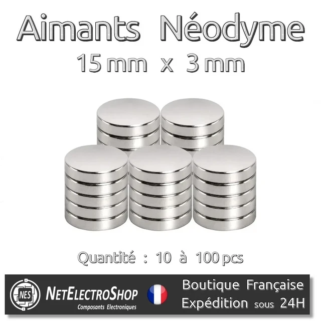 Lot De 18 Aimants Néodyme Puissants - 20 X 3 Mm, Ronds | Pour Tableau Magnétique, Frigo, Bureau