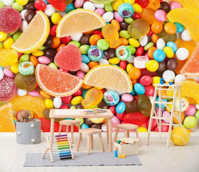 Papel pintado 3D Fruit Jelly 8710 impresión mural papel tapiz murales EE. UU. Coco
