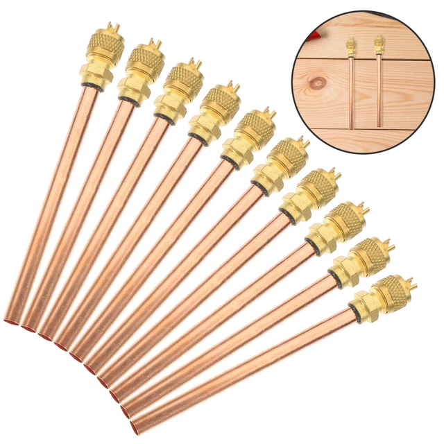 10pcs Air Conditioner Service Access Valves Refrigerant Filling Access Valves