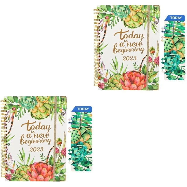 2 Pieces Paper 2023 Notebook Travel Office Loose Leaf Notepad A5 Memo
